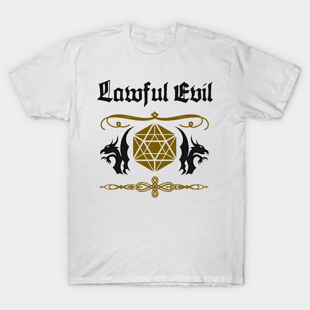 Roleplaying Game Lawful Evil RPG Pen & Paper T-Shirt by Foxxy Merch